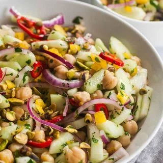 Cucumber and Chickpea Salad