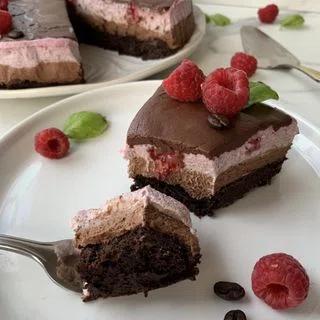 Raspberry Mocha Mousse Cake