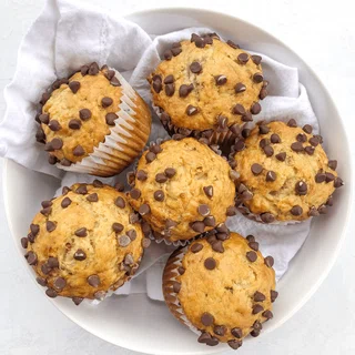 Easy Banana Chocolate Chip Muffins