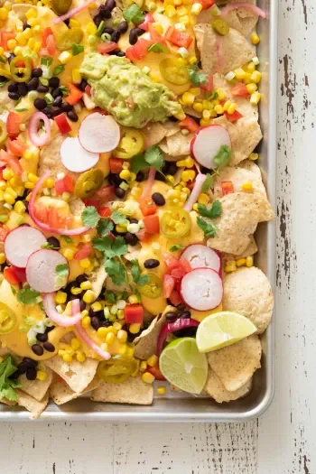 Vegetarian Sheet Pan Nachos