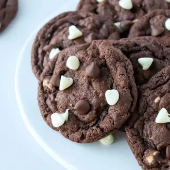 Triple Chocolate Fudge Cookies