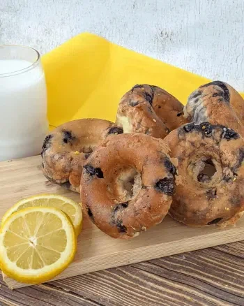 Glazed Blueberry Donuts