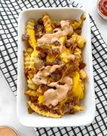 Vegan Animal Style Fries (Copycat In N Out Recipe)