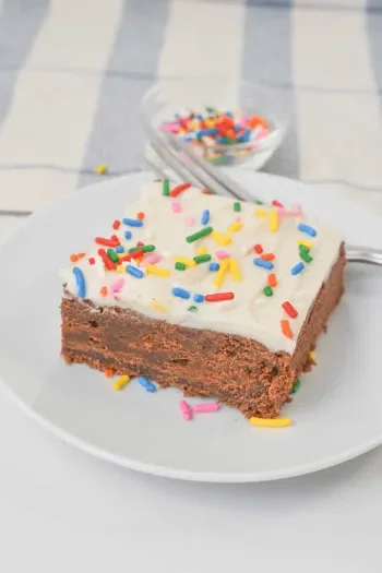 Chocolate Cake with White Icing