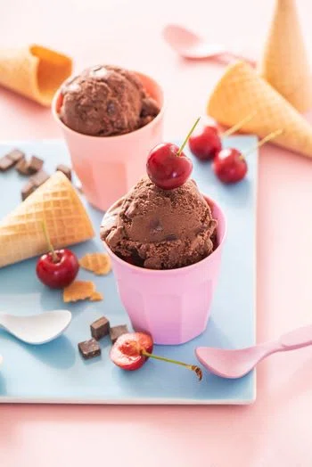 Dairy Free Chocolate Cherry Ice Cream