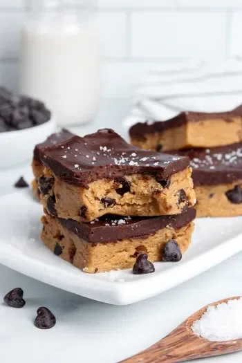Cookie Dough Bars (Healthy, No-Bake)