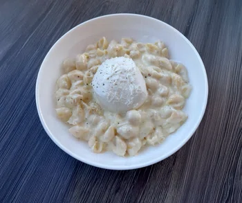 Creamy Truffle Pasta with Truffle Burrata