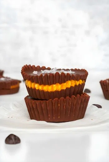 Paleo Chocolate Covered Pumpkin Cups