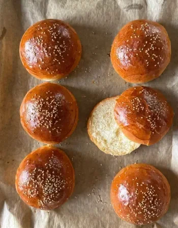 Homemade Brioche Burger Buns