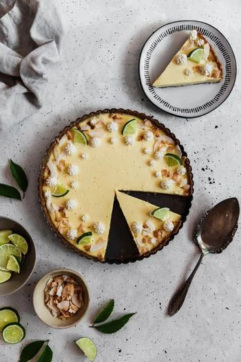 Key Lime Tart With Coconut