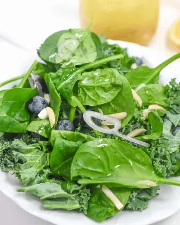 Kale and Spinach Salad with Citrus Vinaigrette