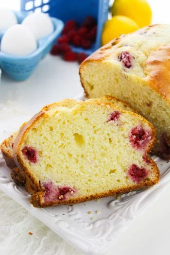 Lemon Raspberry Loaf Cake