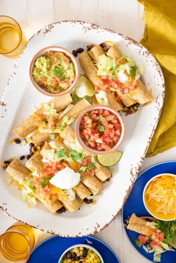 Vegetarian Baked Taquitos