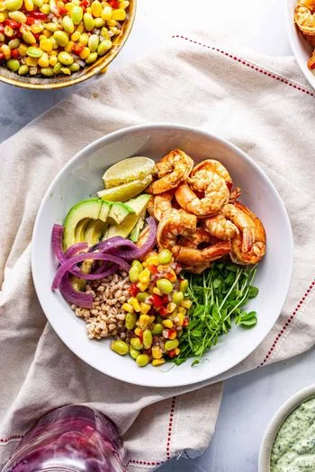 Baja Shrimp Bowl (Grain Bowl Salad)