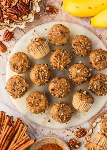 Fluffy Banana Nut Bread Mini Muffins