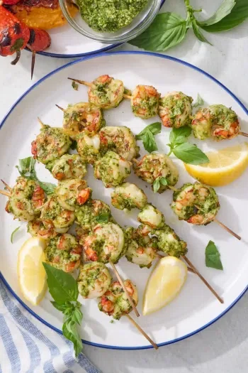 Pesto Shrimp Skewers