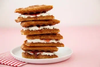 Strawberry Cream Cheese Waffle Sandwiches