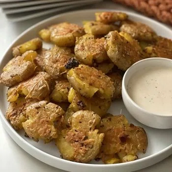 Rosemary Garlic Smashed Potatoes