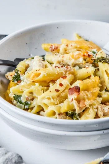 Cheesy Chicken Bacon Ranch Kale Casserole