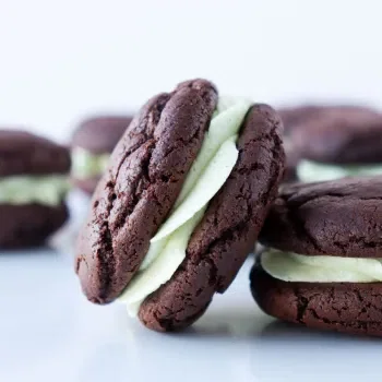 Mint Chocolate Sandwich Cookies