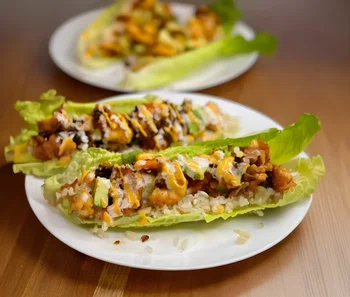 Spicy Shrimp Lettuce Tacos