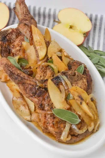 Baked Pork Chops and Apples