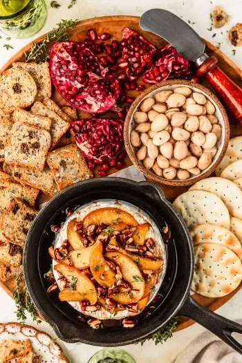 Apple Baked Brie with Pecans