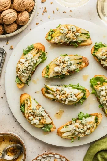Pear & Blue Cheese Crostini