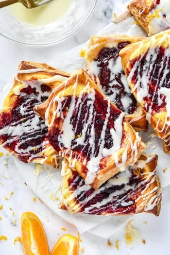 Leftover Cranberry Sauce Cheese Danish