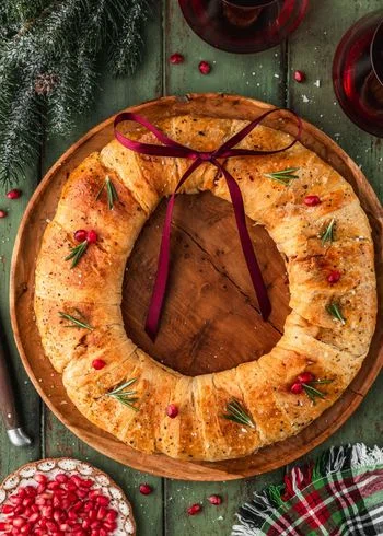 Bacon & Brie Crescent Wreath