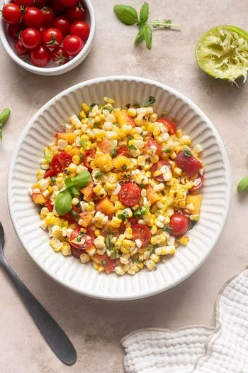 Peach Tomato Corn Salad