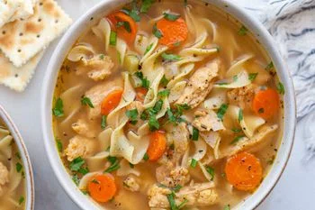 Vegetarian Chicken Noodle Soup (Easy + Vegan)