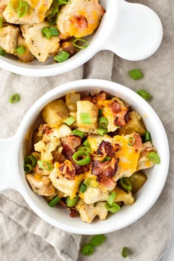 Chicken Bacon Ranch Potato Bake