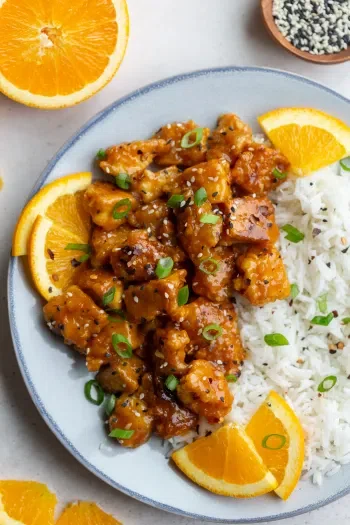 Crispy Orange Tofu (vegan)