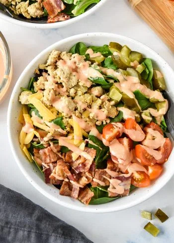 Loaded Ground Turkey Burger Salad
