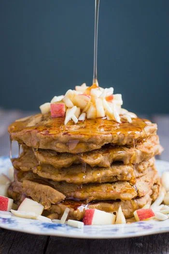 Apple Cinnamon Protein Pancakes