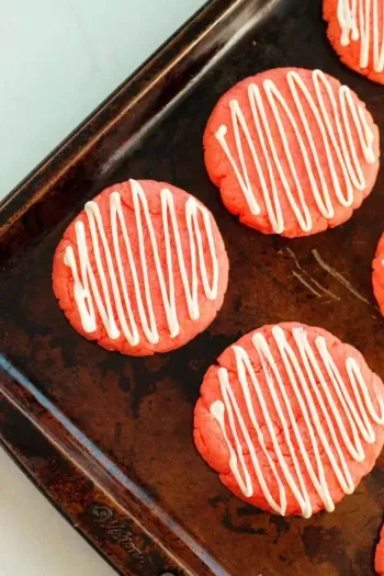 Strawberry Cake Mix Cookies