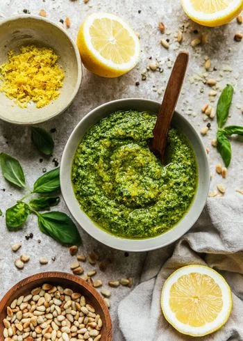 Lemon Pesto with Basil