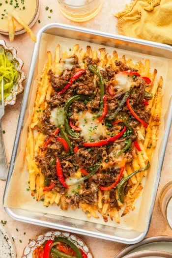 Extra Cheesy Loaded Cheesesteak Fries