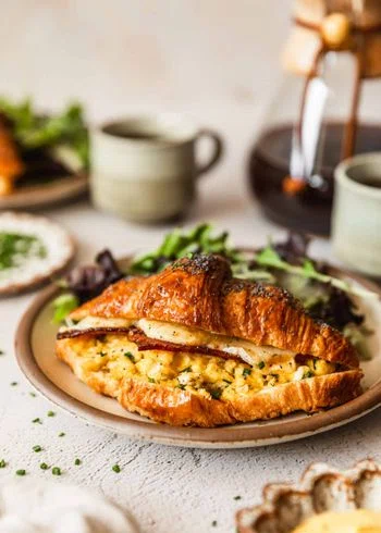Sheet Pan Bacon, Egg, and Cheese Croissant Sandwiches