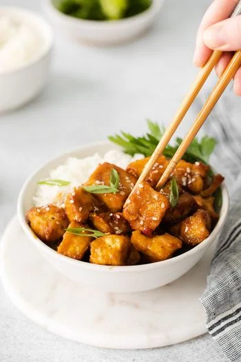 Air Fryer Spicy Tofu