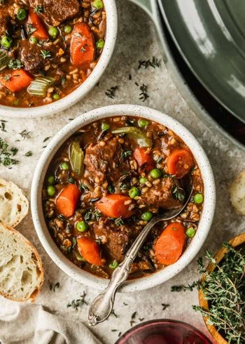 Brisket Beef Stew with Wild Rice & Vegetables