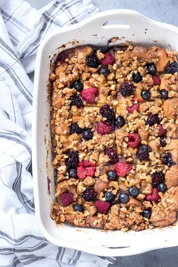 Berry Overnight French Toast Casserole