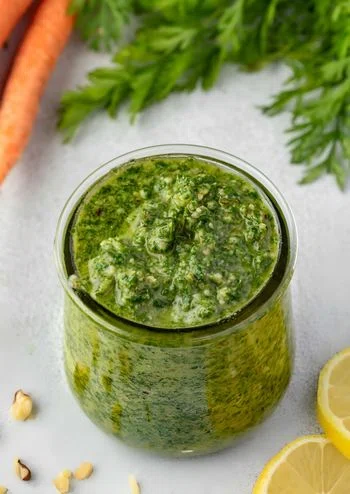 Carrot Top Pesto