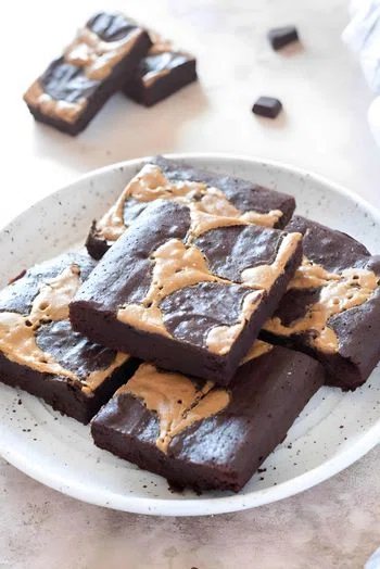 Fudgy Peanut Butter Brownies