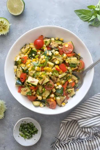 Grilled Zucchini Corn Salad
