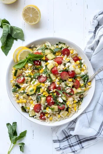 Lemon Orzo Pasta Salad