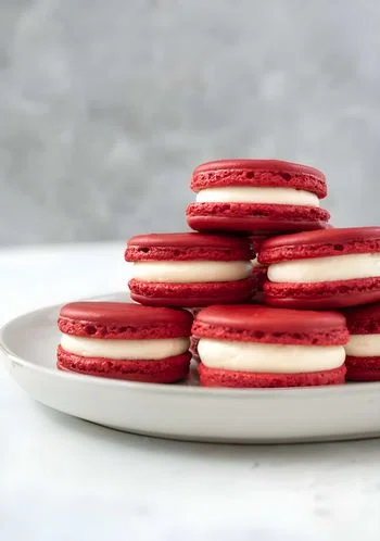Red Velvet Macarons