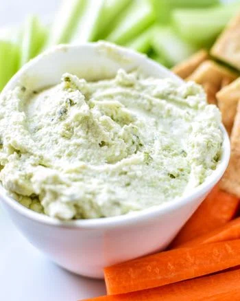 3-Ingredient Pesto Goat Cheese Dip