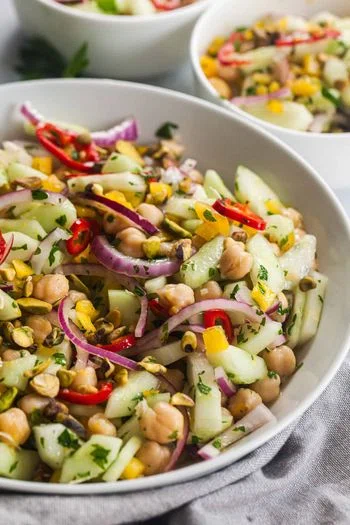 Cucumber and Chickpea Salad